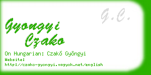 gyongyi czako business card