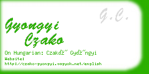 gyongyi czako business card